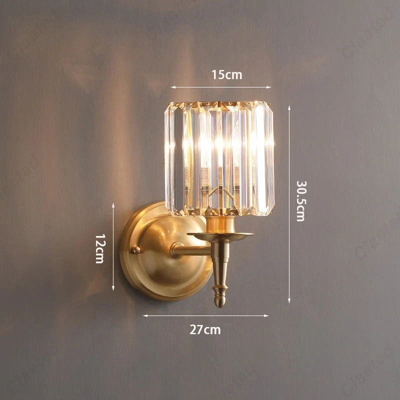Elegant Crystal Wall Sconce in Glamour Style