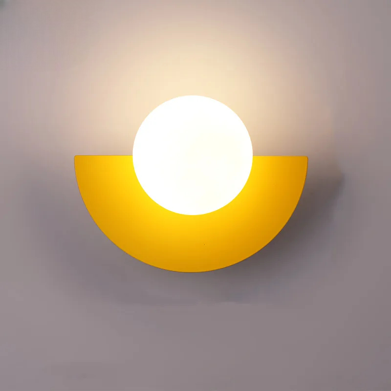 Modern LED Wall Lamp in Geometric Semicircle Style