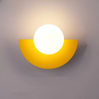Modern LED Wall Lamp in Geometric Semicircle Style