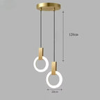 Modern LED Pendant Lamp Gold Ring