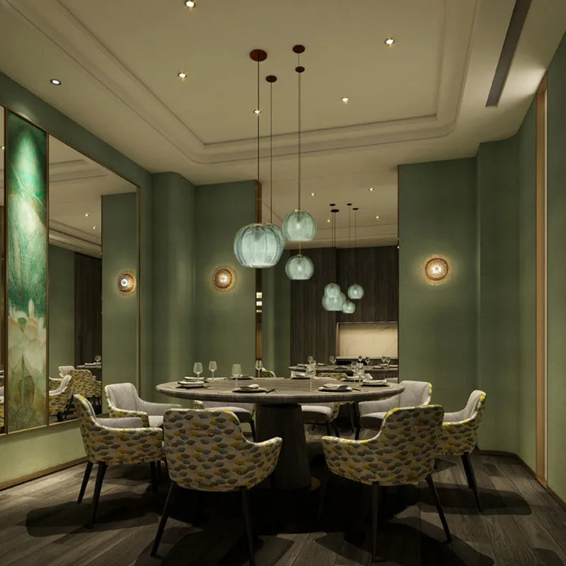 Glass Pendant Lamp in the Shape of a Sphere