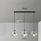 Glass Pendant Lamp – Double Shade in Industrial Style