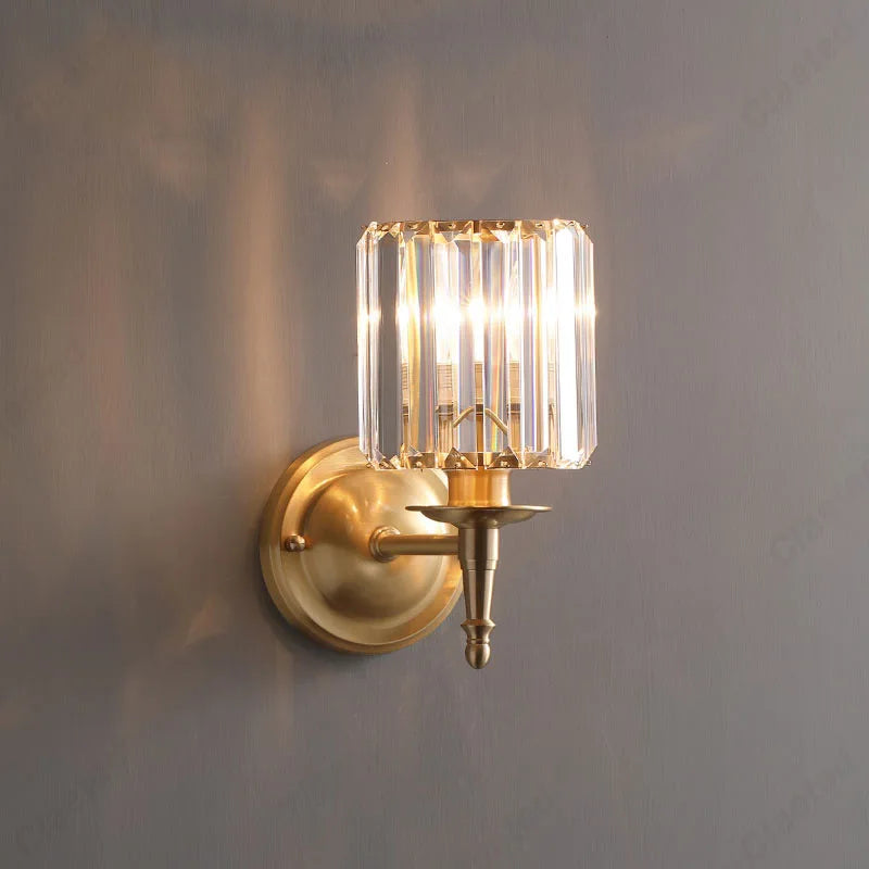 Elegant Crystal Wall Sconce in Glamour Style
