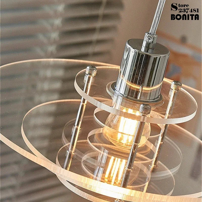Modern Layered Hanging Acrylic Vintage Lamp