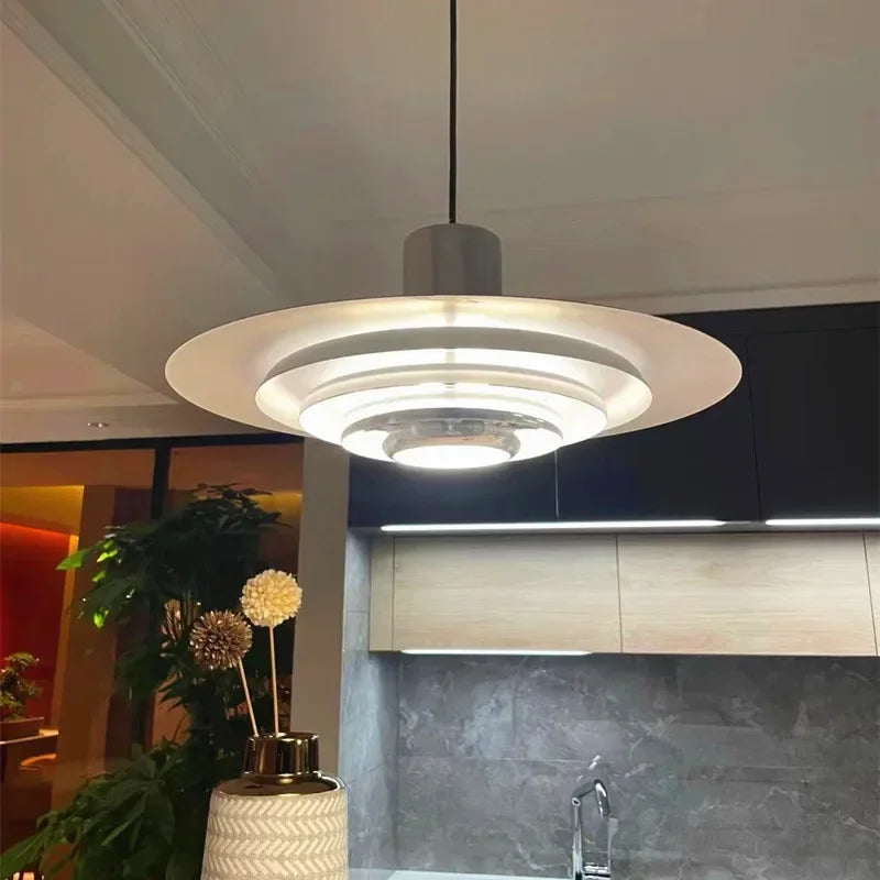 Retro Hanging Lamp Made of Aluminum – Layered LED Lamp