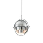 Designer Hanging Lamp with Metal Shade and Decorative Ring