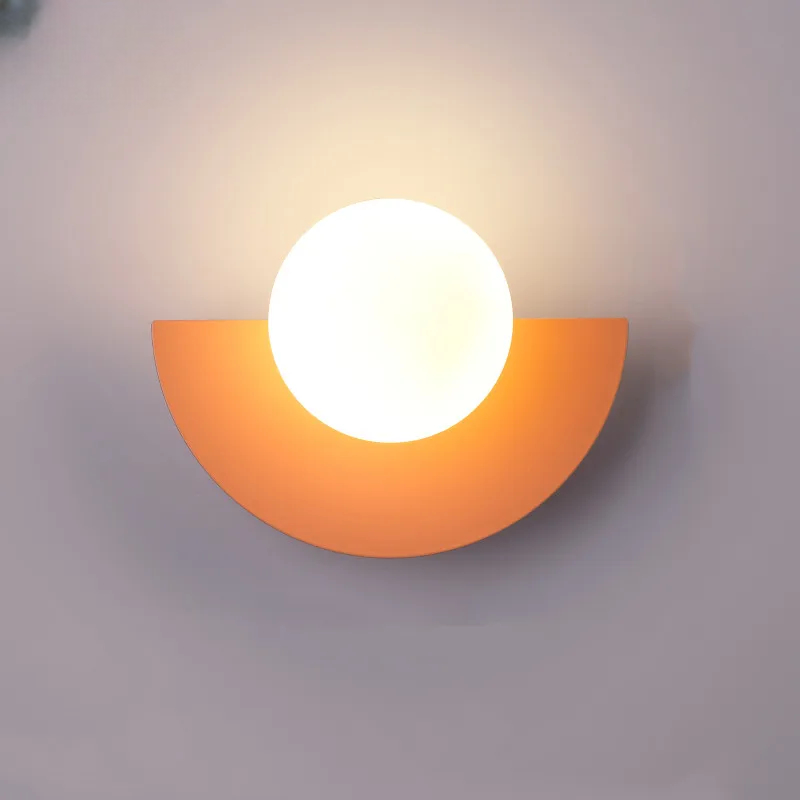 Modern LED Wall Lamp in Geometric Semicircle Style