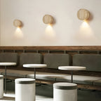 Japanese Wabi-Sabi Travertine Stone Wall Sconce LED 1-Light