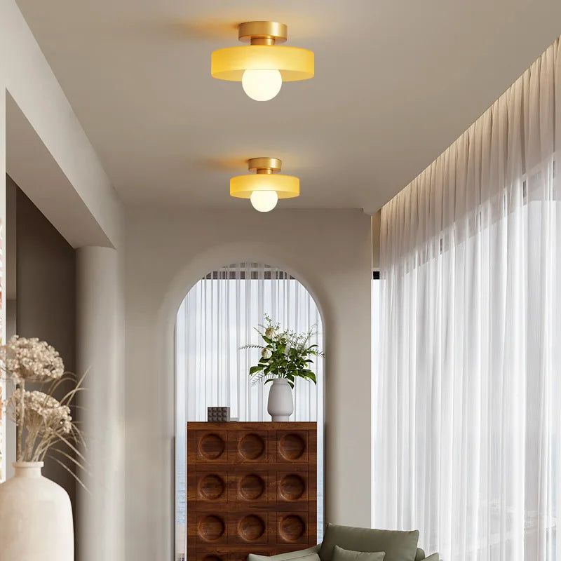 Modern LED Ceiling Lamp – Minimalist Ceiling Light with Round Shade