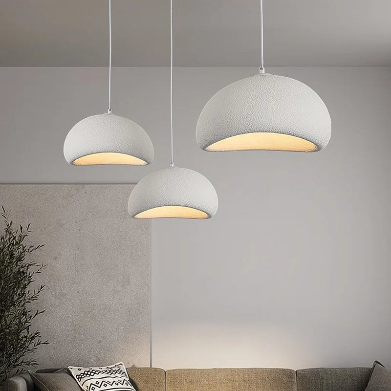Hanging LED Ceiling Lamp in Wabi-Sabi Style