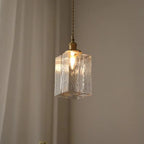 Vintage glass hanging lamps with brass finish