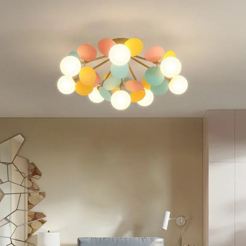Modern LED Ceiling Lamp – Designer Ceiling Light with Spherical Shades