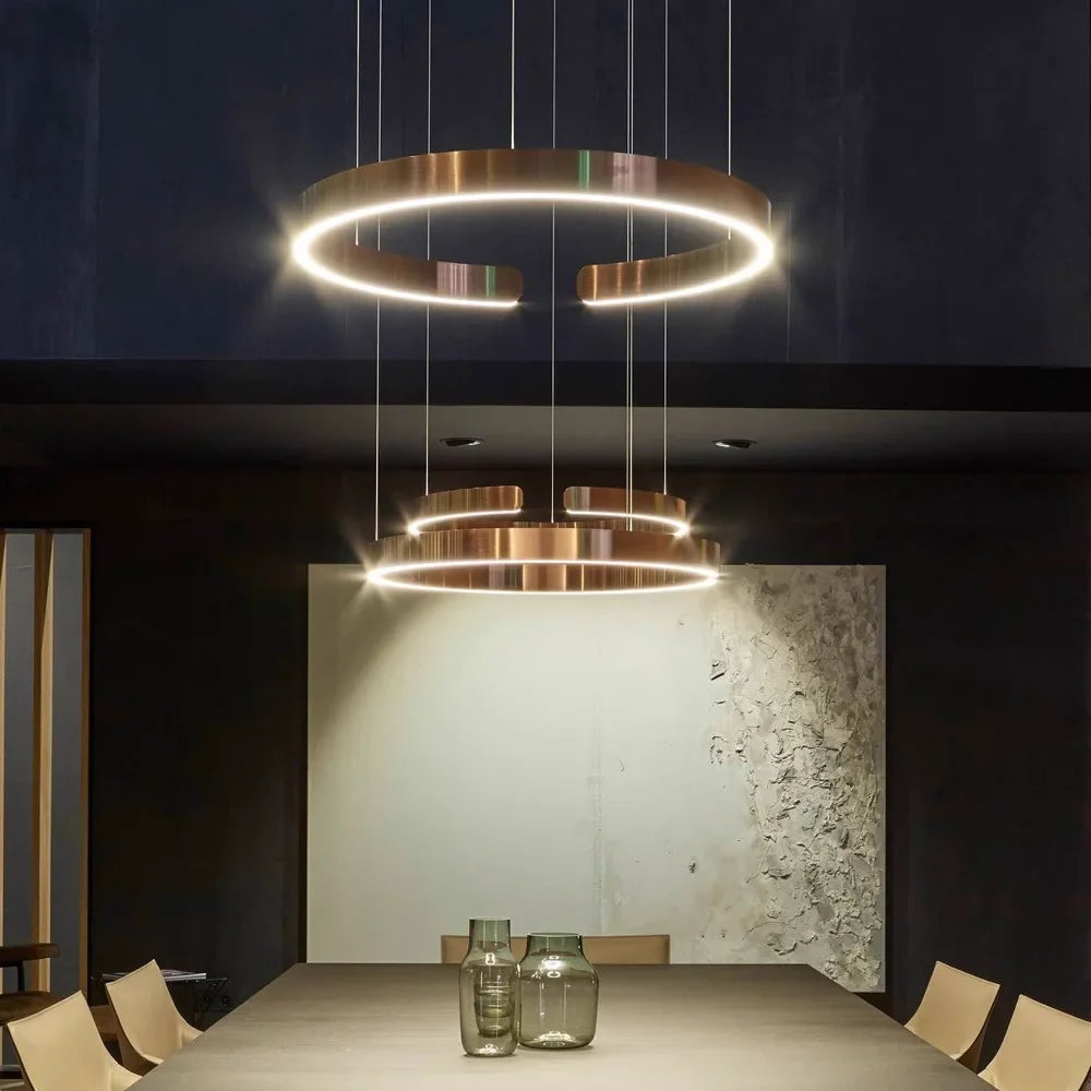 Modern LED Ring Chandelier – Elegant Round Ceiling Lamp