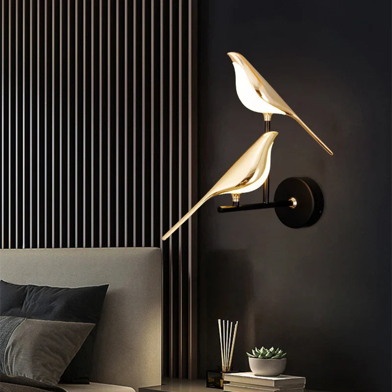 Wall lamp inspired by a bird with a modern design
