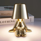 Designer LED Table Lamp Sitting Man with Glossy Finish