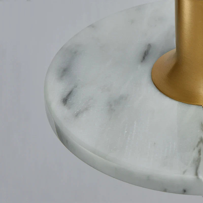 Modern Hanging Lamp with Marble Style Detail