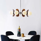 Hanging Lamp Retro Modern Chandelier with Ball Shades Bauhaus