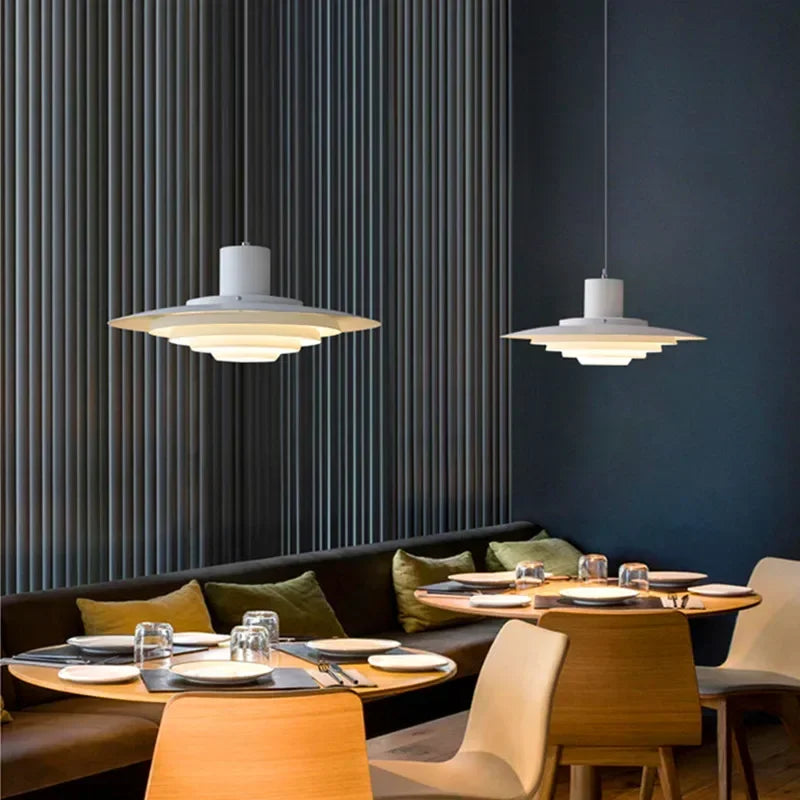 Retro Hanging Lamp Made of Aluminum – Layered LED Lamp