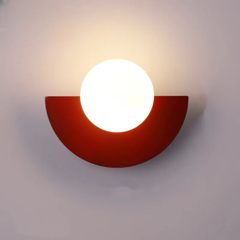 Modern LED Wall Lamp in Geometric Semicircle Style