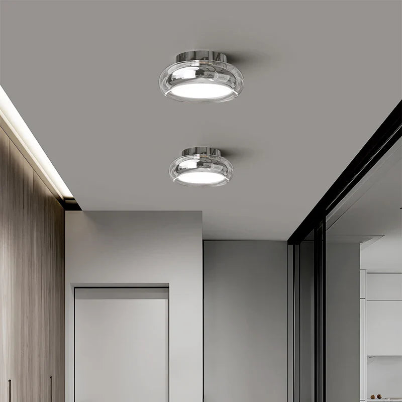 Modern Ceiling Light Fixture with Glass Shade