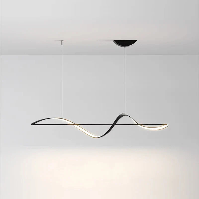 Hanging Lamp "Wave" – modern LED lamp for dining table or kitchen island