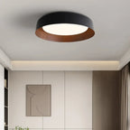 Modern LED Ceiling Lamp with Wooden Accent