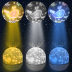 LED Night Projector with Remote Control and Music – Children's Lamp with Stars and Timer
