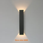 Modern Outdoor Wall Lamp – LED Up/Down Sconce, Waterproof, Vertical Design