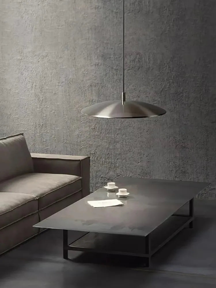 Slim Metal LED Pendant Lamp – Modern Ceiling Light in Plate Shape