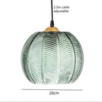 Glass Pendant Lamp in the Shape of a Sphere