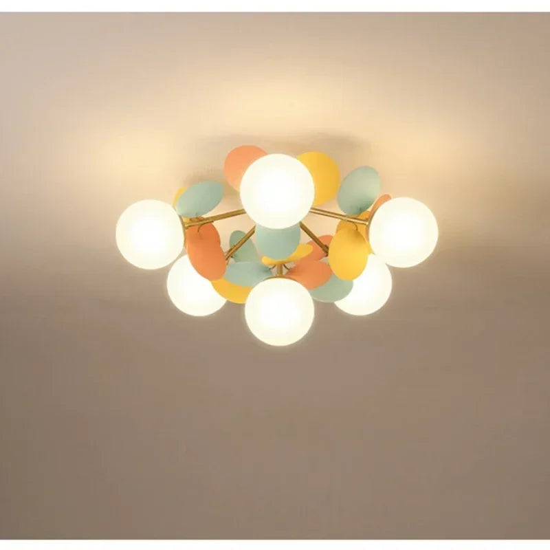 Modern LED Ceiling Lamp – Designer Ceiling Light with Spherical Shades