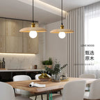 Scandinavian Wooden Pendant Lamp – Minimalist Ceiling Light