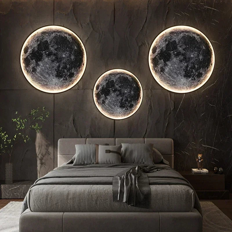 Decorative LED Wall Lamp in the Shape of a Moon