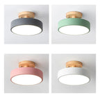 Modern LED ceiling lamp made of wood