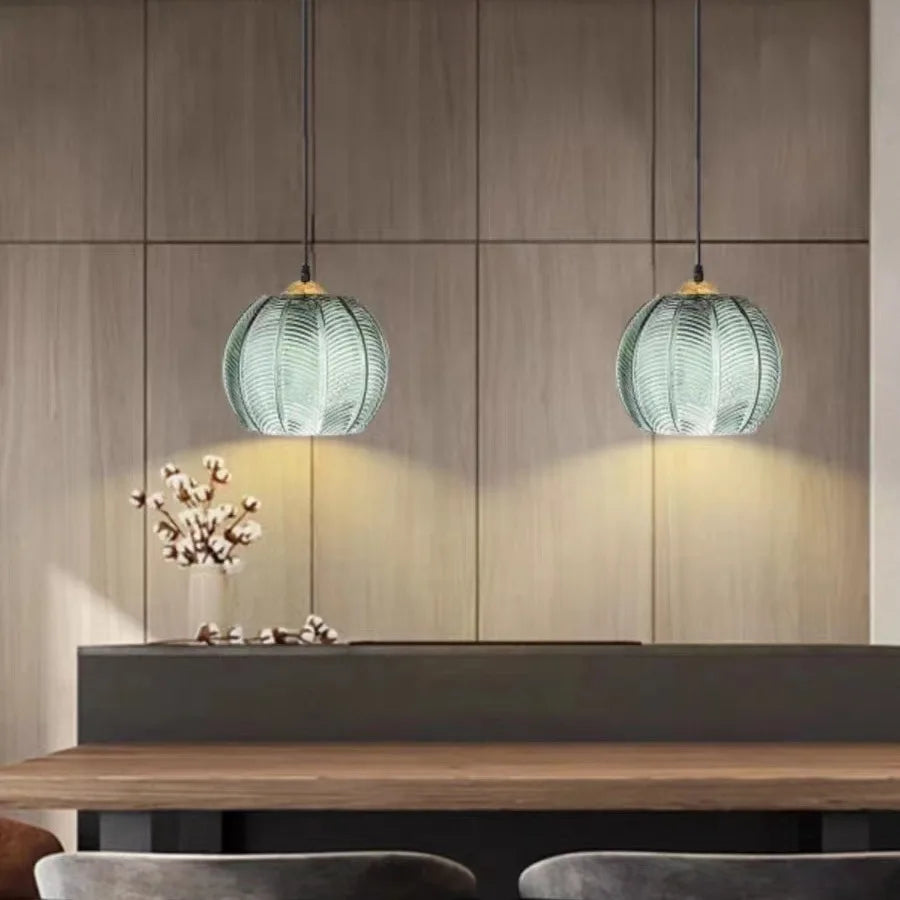 Glass Pendant Lamp in the Shape of a Sphere