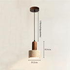 Pendant lamp made of natural stone and wood – modern ceiling lamp for the kitchen or dining room