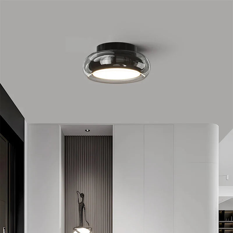 Modern Ceiling Light Fixture with Glass Shade