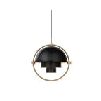 Designer Hanging Lamp with Metal Shade and Decorative Ring