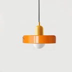 Modern pendant lamp with colorful glass shade Bauhaus
