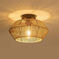 Ceiling lamp with a lattice lampshade – modern ceiling light in boho or industrial style