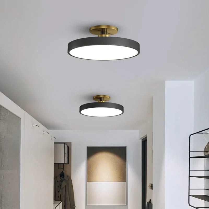 Round LED Ceiling Lamp in Scandinavian Style