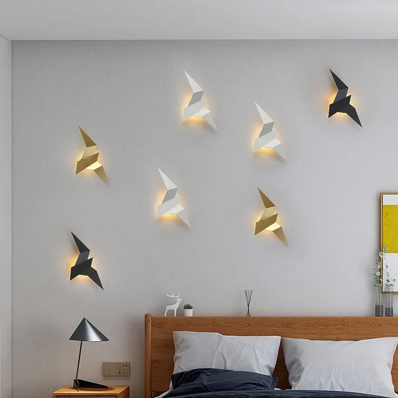 Modern LED Origami Bird Wall Lamp – Decorative Sconce