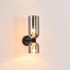 Elegant wall sconce with smoky glass and gold finish – double light source