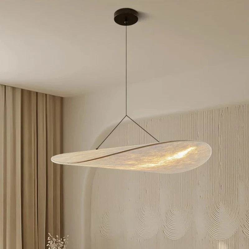 Japandi Designer Pendant Lamp in the Form of an Elongated Panel – Modern Elegance