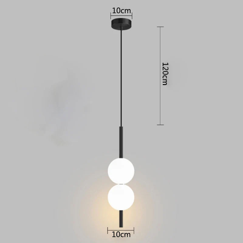 Modern Gold Pendant Lamp with Spherical Shade | Minimalist LED Ceiling Lamp