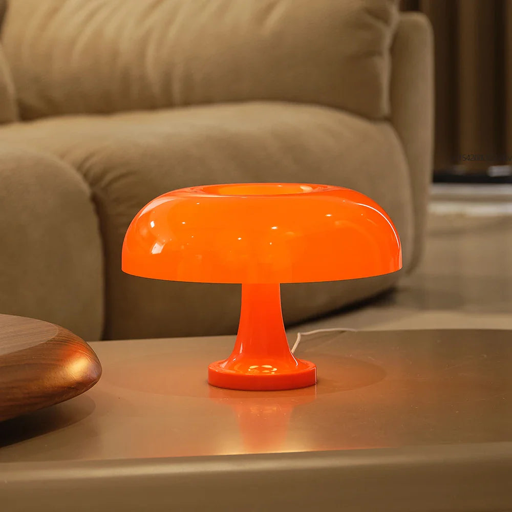 Designer LED Table Lamp in a Modern Mushroom Shape