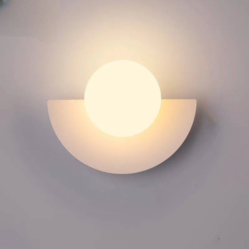 Modern LED Wall Lamp in Geometric Semicircle Style