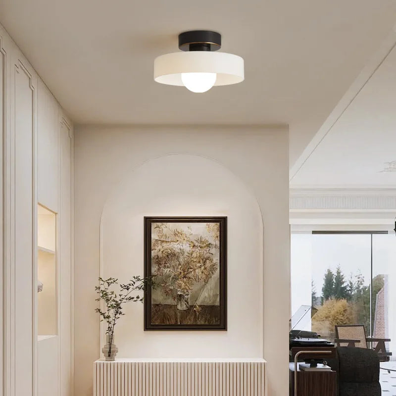 Modern LED Ceiling Lamp – Minimalist Ceiling Light with Round Shade