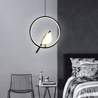 Luxury Hanging Lamp with a Golden Bird
