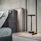 Modern Brass Cone LED Rechargeable Table Lamp 1-Light